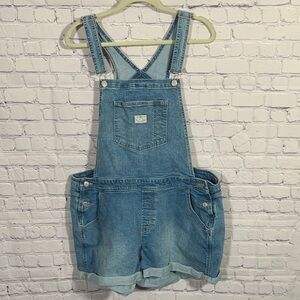 Levi's Womens Shortalls Medium Wash Sz 20W Denim Western Concert Festival Casual